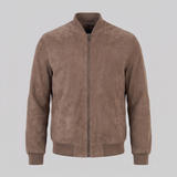 Valentin | Veste bomber effet suédé pour homme à col montant