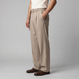 Nicolas | Pantalon homme à jambes larges avec taille haute et ceinture