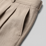 Nicolas | Pantalon homme à jambes larges avec taille haute et ceinture