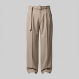Nicolas | Pantalon homme à jambes larges avec taille haute et ceinture