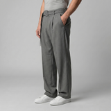 Nicolas | Pantalon homme à jambes larges avec taille haute et ceinture