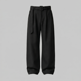 Nicolas | Pantalon homme à jambes larges avec taille haute et ceinture
