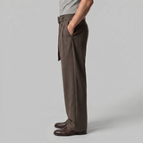 Nicolas | Pantalon homme à jambes larges avec taille haute et ceinture