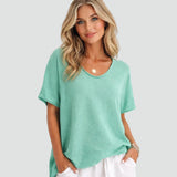 Éléna | T-Shirt Oversize à Col en V