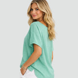 Éléna | T-Shirt Oversize à Col en V