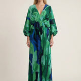 Maëlys | Robe Maxi à Décolleté en V et Taille Nouée