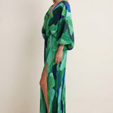 Maëlys | Robe Maxi à Décolleté en V et Taille Nouée