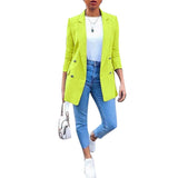 Céleste | Blazer long chic à double boutonnage élégant