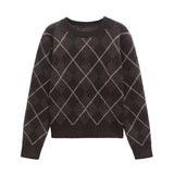 Juliette | Pull en maille à motif argyle classique