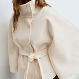 Fleur | Veste croisée pour femmes avec col montant élégant et manches amples