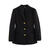 Chloé | Blazer structuré double boutonnage à boutons dorés