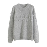 Élodie | Pull en Maille Décontracté à Pompons