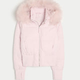 Noémie | Veste d’Hiver Matelassée Élégante à Capuche Amovible