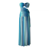 Joséphine | Robe Maxi Bleu Ombré Sans Bretelles