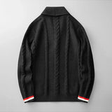 Théophile | Cardigan Homme en Maille Torsadée à Col Châle