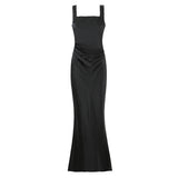 Chloé | Nuisette longue en satin à décolleté carré élégant