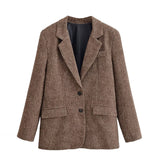 Pauline | Blazer ajusté en tweed structuré élégant