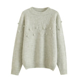Élodie | Pull en Maille Décontracté à Pompons