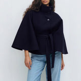 Fleur | Veste croisée pour femmes avec col montant élégant et manches amples