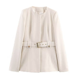 Margaux | Blazer élégant ceinturé à coupe structurée