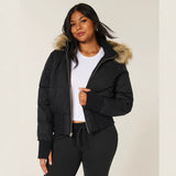Noémie | Veste d’Hiver Matelassée Élégante à Capuche Amovible