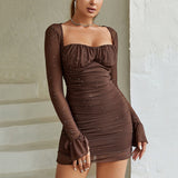 Robe Mini Bodycon en Maille Éblouissante