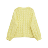 Élodie | Pull court en maille torsadée au style décontracté