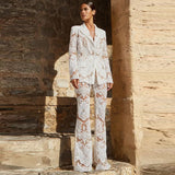 Louna | Ensemble blazer et pantalon à sequins élégants