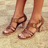 Isaline | Sandales en cuir à talon élégantes
