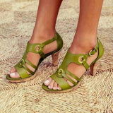 Isaline | Sandales en cuir à talon élégantes