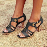 Isaline | Sandales en cuir à talon élégantes
