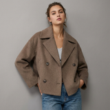 Émilie | Manteau femme court à double boutonnage