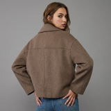 Émilie | Manteau femme court à double boutonnage