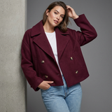 Émilie | Manteau femme court à double boutonnage