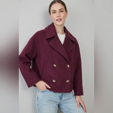 Émilie | Manteau femme court à double boutonnage