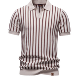 Alexandre | Polo homme en tricot à rayures verticales