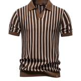 Alexandre | Polo homme en tricot à rayures verticales