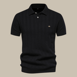 Victor | Polo chic à texture délicate et col classique