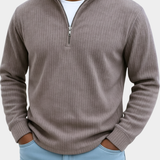 Gisèle | Pull homme à col montant avec texture côtelée douce