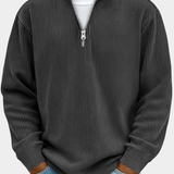 Gisèle | Pull homme à col montant avec texture côtelée douce