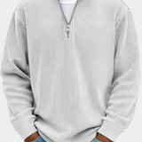 Gisèle | Pull homme à col montant avec texture côtelée douce