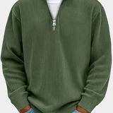 Gisèle | Pull homme à col montant avec texture côtelée douce