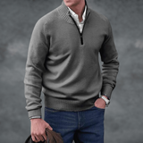 Valérie | Pull masculin à col montant avec fermeture zip