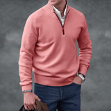 Valérie | Pull masculin à col montant avec fermeture zip