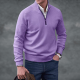 Valérie | Pull masculin à col montant avec fermeture zip