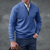 Valérie | Pull masculin à col montant avec fermeture zip