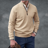 Valérie | Pull masculin à col montant avec fermeture zip
