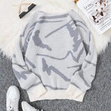 Théodore | Pull homme en tricot à motif Graffiti-Jacquard