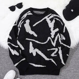 Théodore | Pull homme en tricot à motif Graffiti-Jacquard