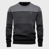 Armand | Pull homme à rayures dégradées, col rond et coupe régulière